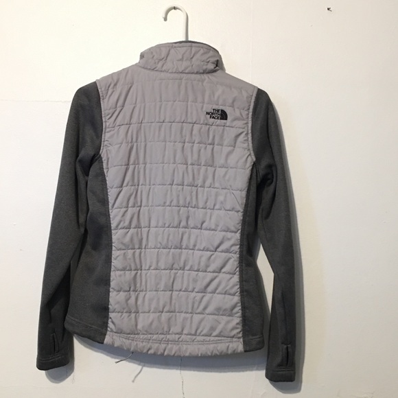 The North Face Gray Zip Up Fleece Jacket Quilted Size Small - Picture 4 of 12
